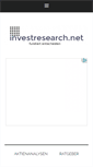 Mobile Screenshot of investresearch.net